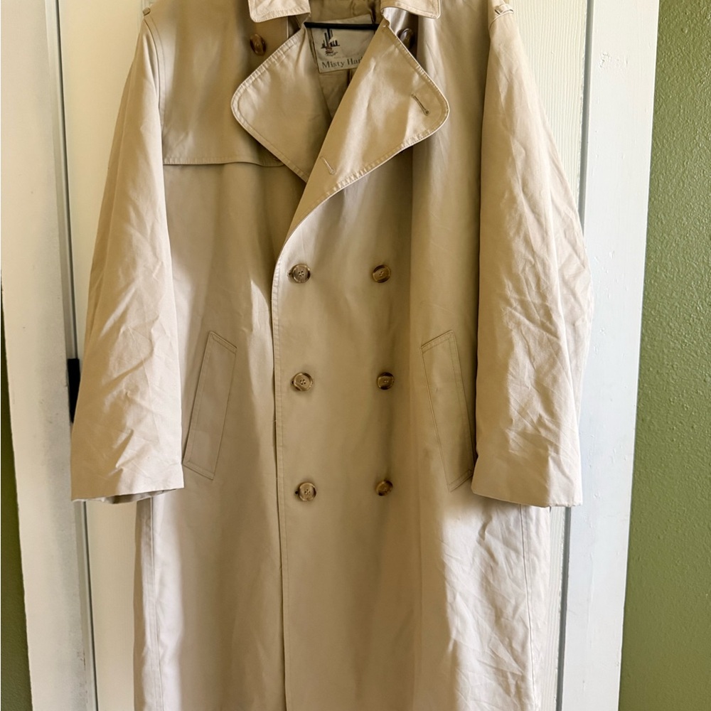 Vintage misty harbor trench coat